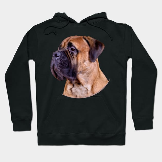 Bullmastiff dog Hoodie by Nartissima